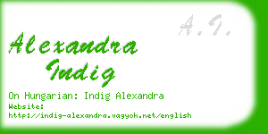 alexandra indig business card